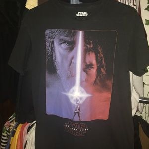 official vintage star wars the last jedi black crewneck tshirt mens medium